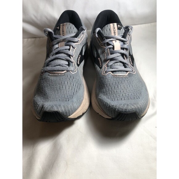 Brooks Transcend 7 Shoe Grey Pink Size 10 Womens Road Running GuideRail - Picture 2 of 14